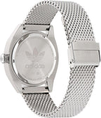 Adidas Edition 2 Mens Watch with Black Dial and Silver Strap AOFH225022