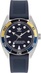 Adidas Edition 2 Mens Watch with Black Dial and Blue Strap AOFH230062