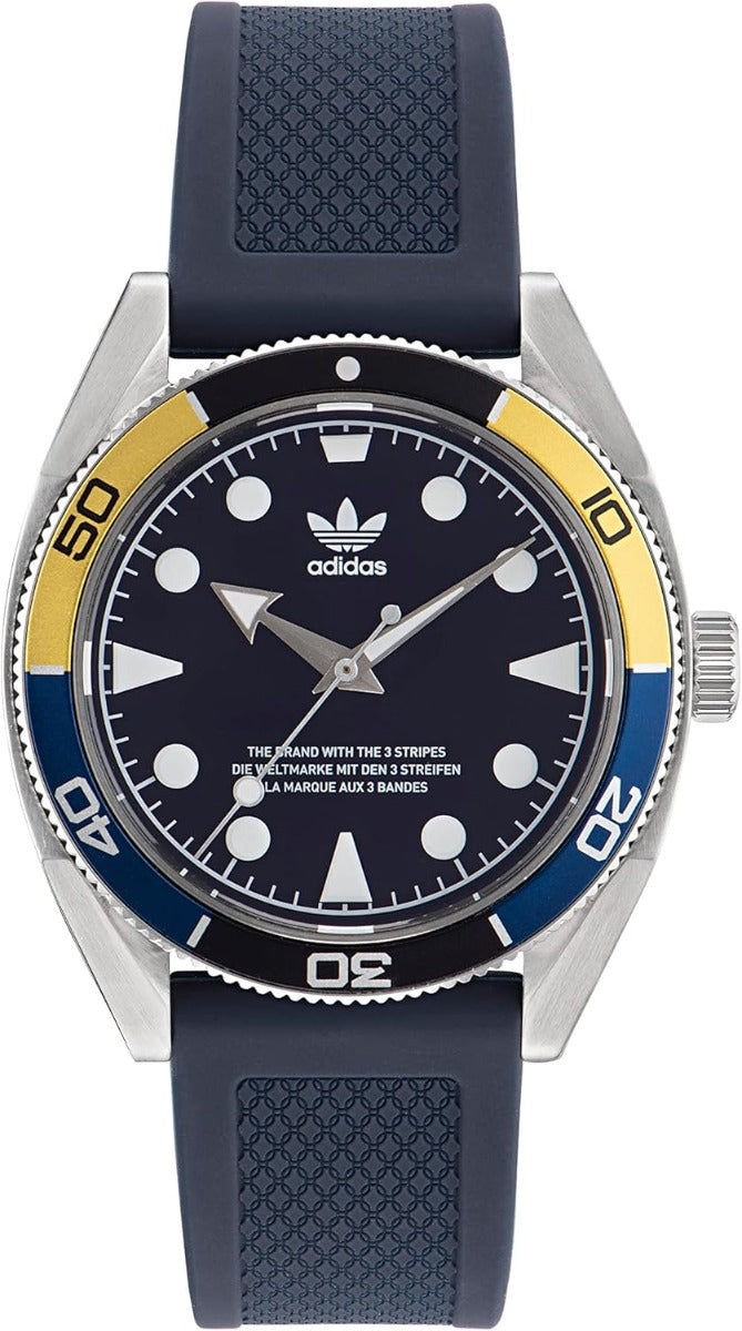 Adidas Edition 2 Mens Watch with Black Dial and Blue Strap AOFH230062