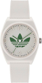 Adidas Mens Watch with White Dial & White Silicone Strap AOST230472I