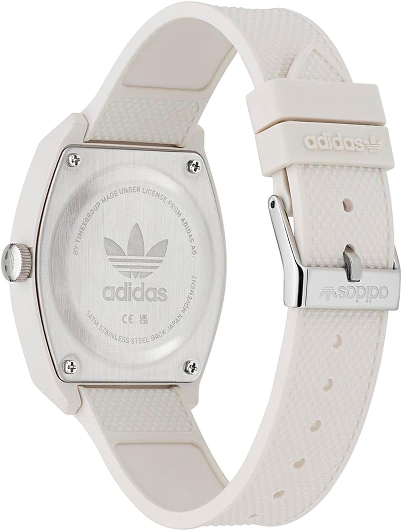 Adidas Mens Watch with White Dial & White Silicone Strap AOST230472I