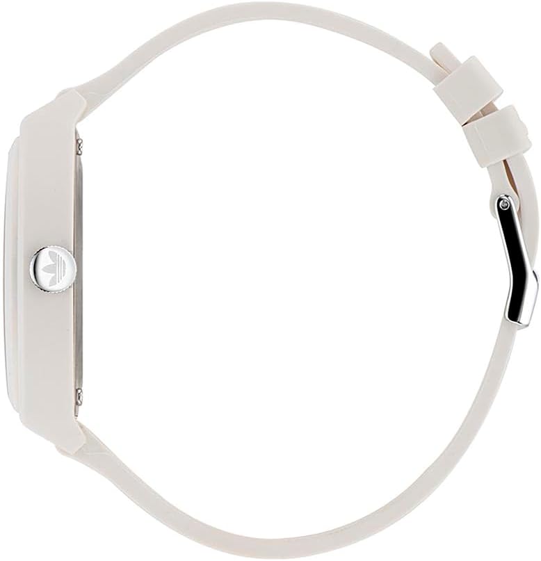 Adidas Mens Watch with White Dial & White Silicone Strap AOST230472I