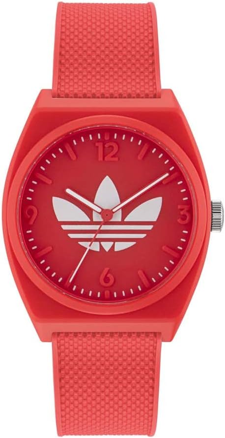 Adidas Mens Watch with Red Dial & Red Silicone Strap AOST23051