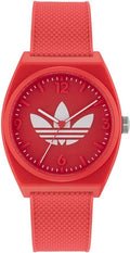 Adidas Mens Watch with Red Dial & Red Silicone Strap AOST23051