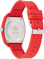 Adidas Mens Watch with Red Dial & Red Silicone Strap AOST23051