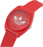 Adidas Mens Watch with Red Dial & Red Silicone Strap AOST23051