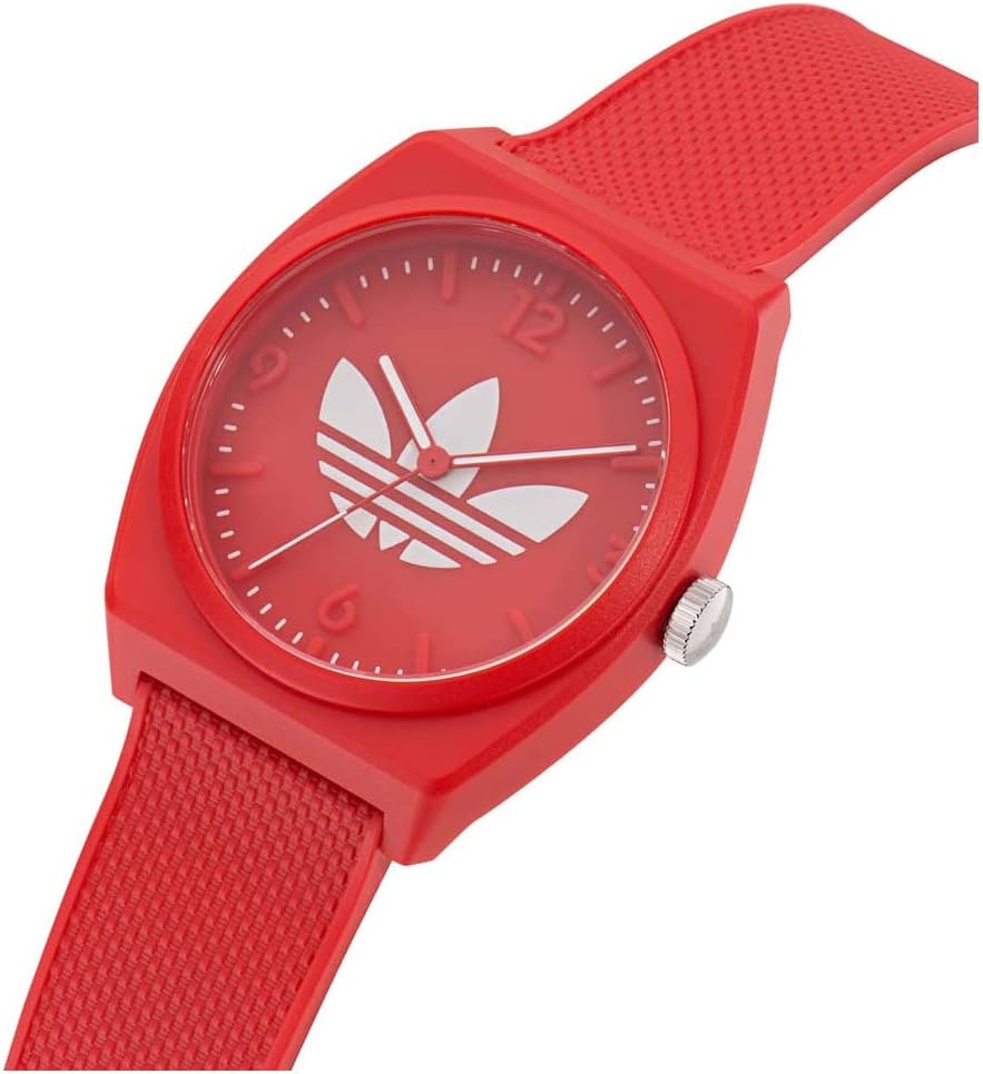 Adidas Mens Watch with Red Dial & Red Silicone Strap AOST23051