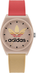 Adidas Mens Watch with Beige Dial and Yellow Strap AOST230562I