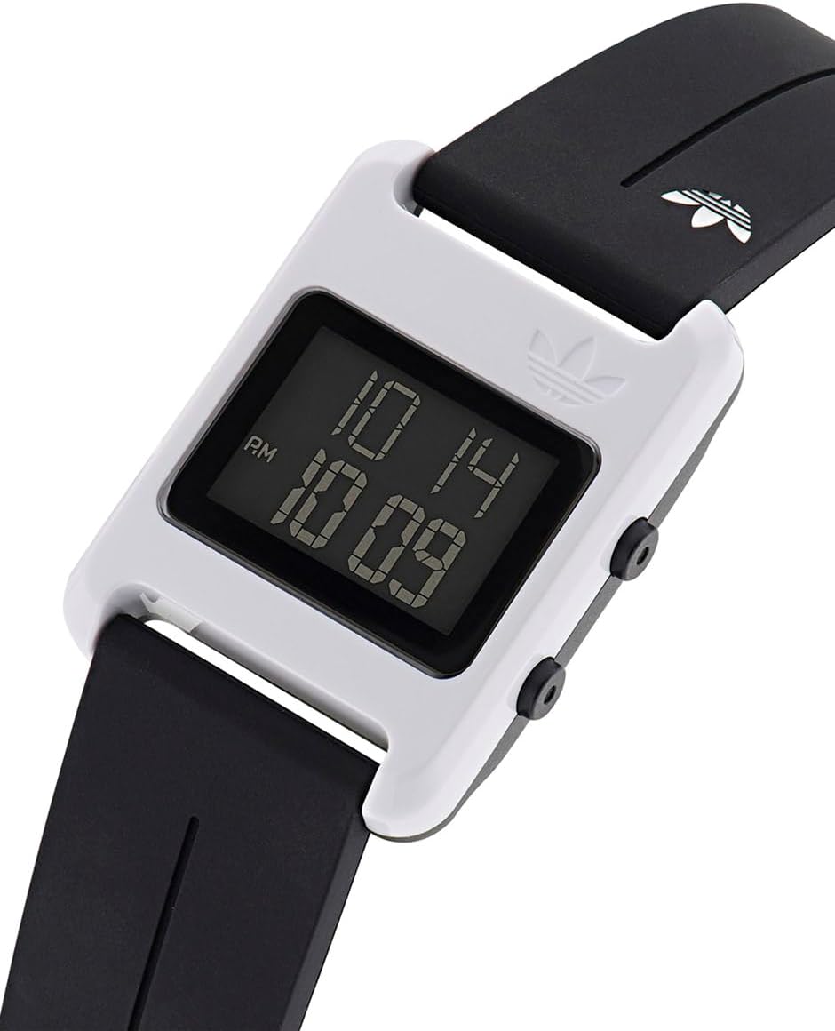 Adidas Originals Unisex Digital Watch with Black Silicone Strap AOST235672I