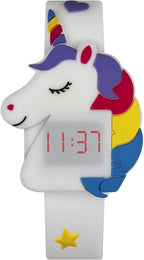 Tikkers Girl's Digital Unicorn Watch with Silicone Strap ATK1066UNI