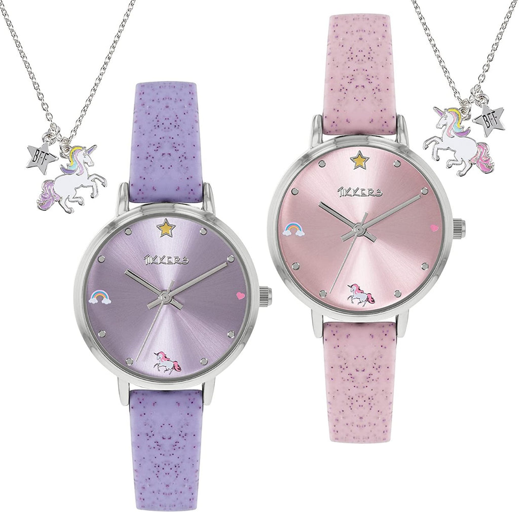 Tikkers Girl's Best Friend Gift Set with Two Watches & Necklaces ATK1078