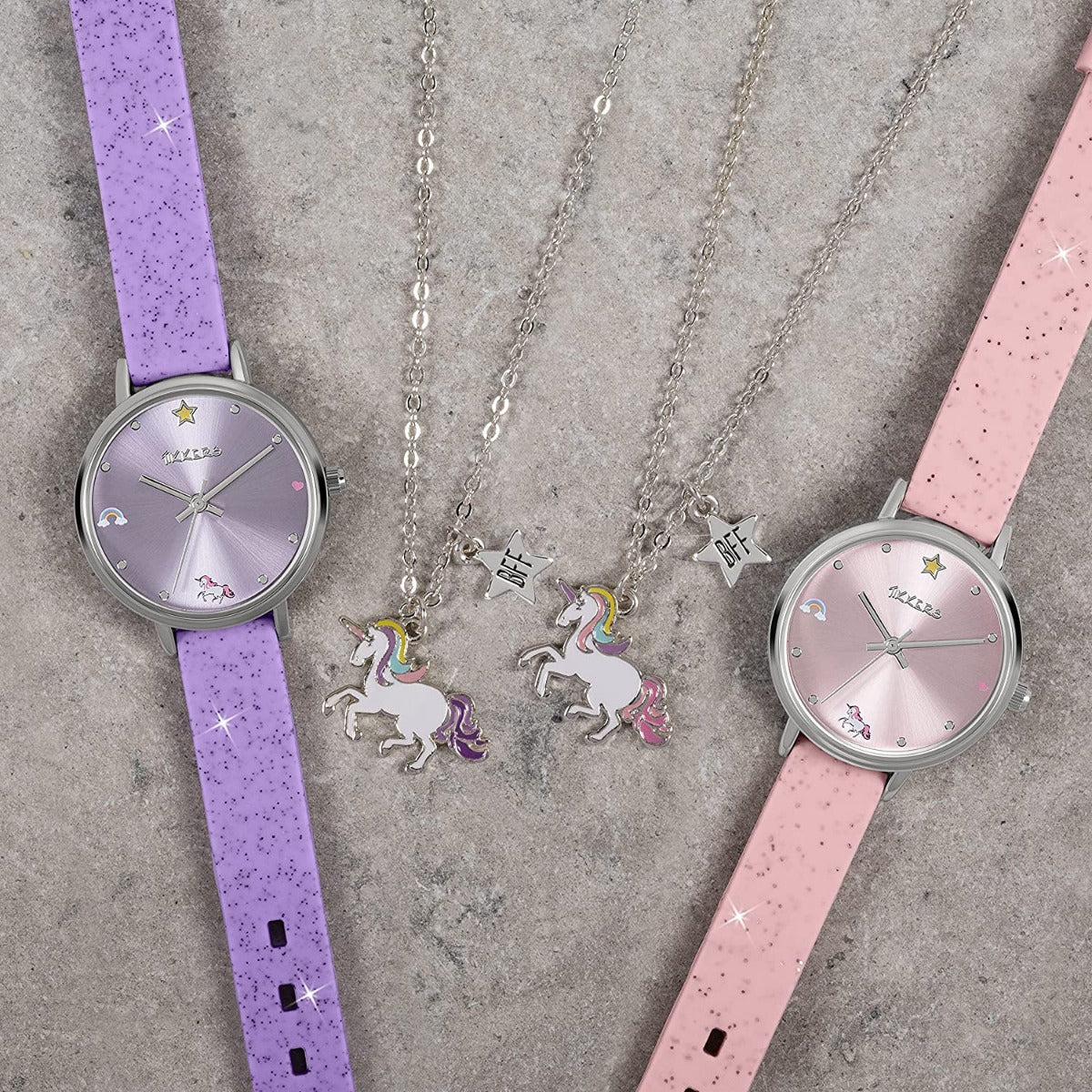 Tikkers Girl's Best Friend Gift Set with Two Watches & Necklaces ATK1078
