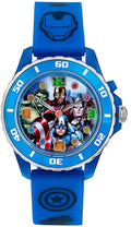 Cloc Plant Disney Marvel Avengers gyda Strap Rwber Glas AVG3506