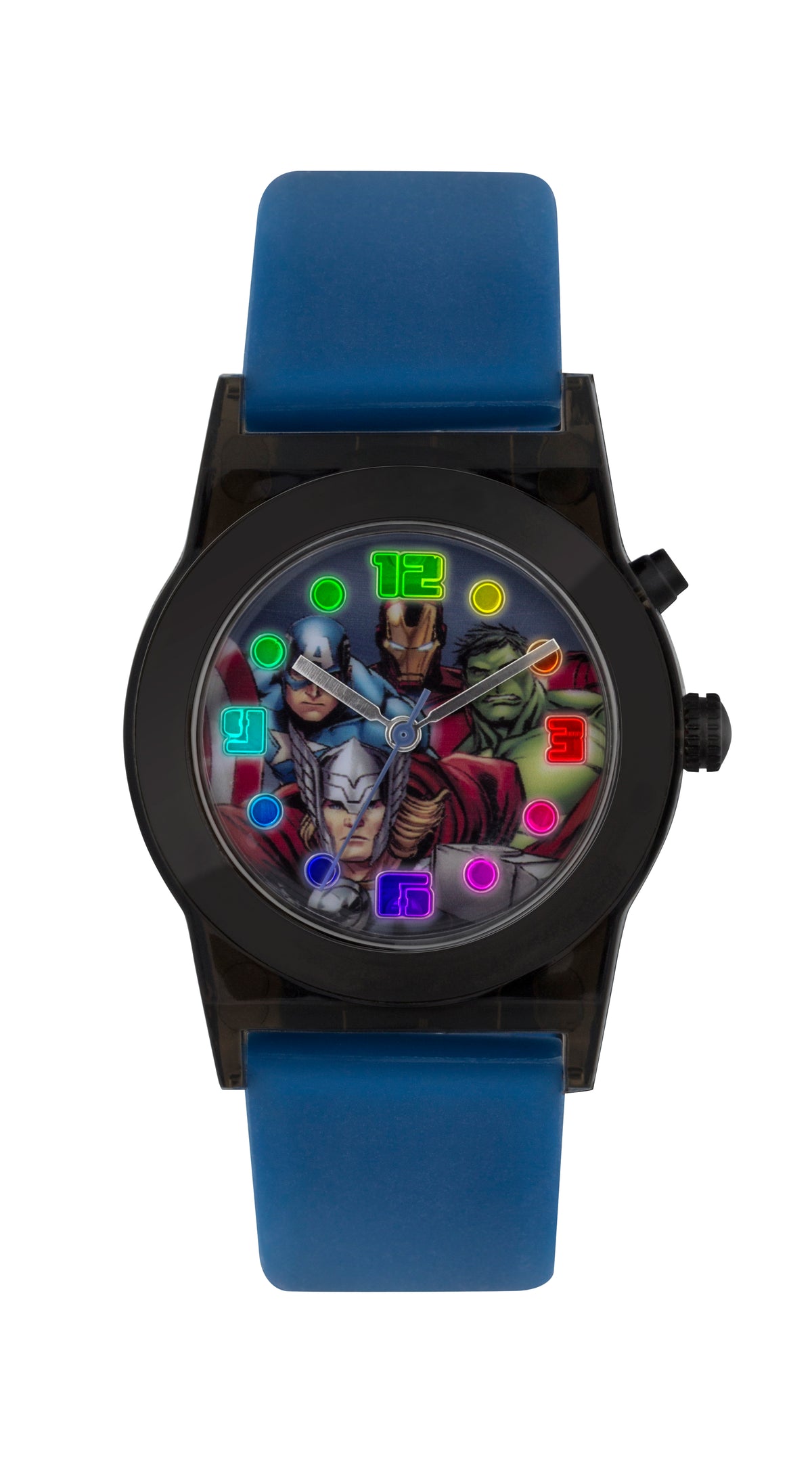Tikkers Avengers Kids Light Up Digital Watch With Blue Silicon Strap AVG3509
