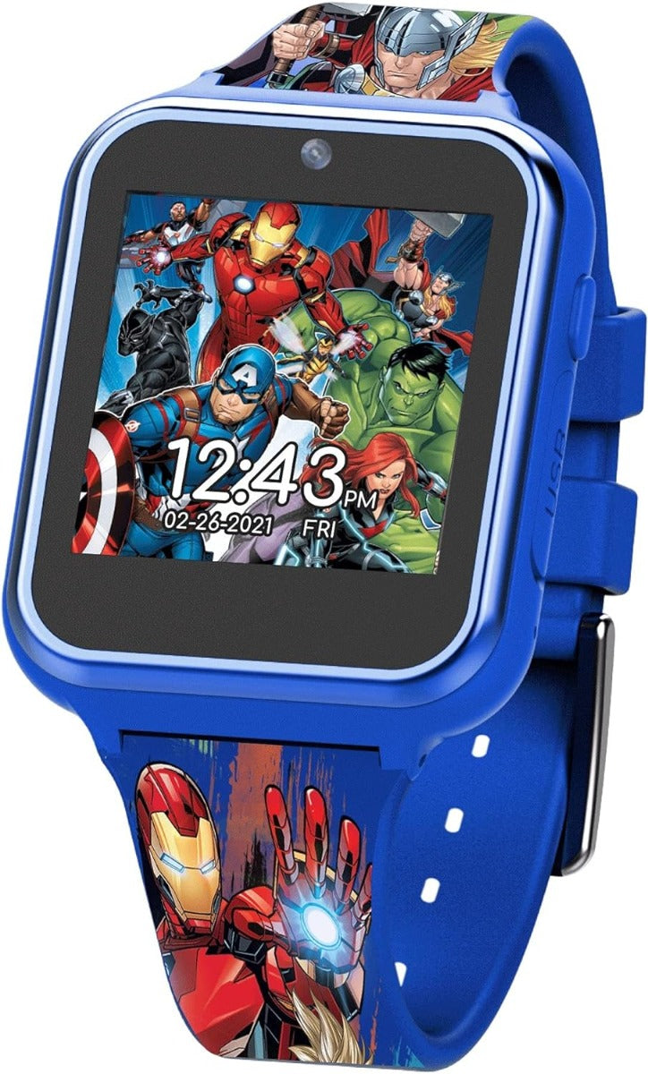 Avengers Boys Smart Watch with Blue Silicone Strap AVG4665