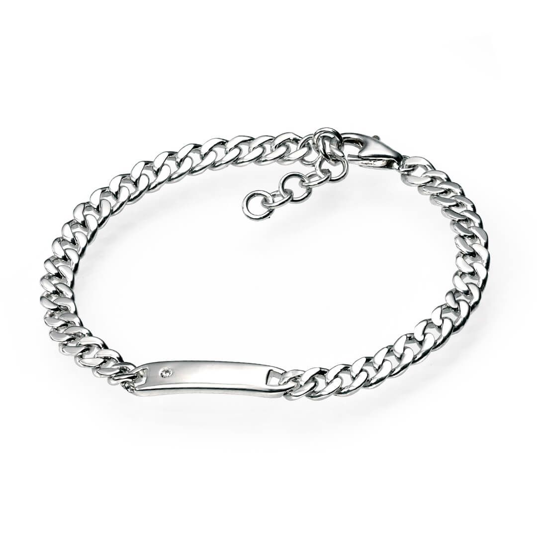 D for Diamond ID Bar Bracelet with Diamond B2843