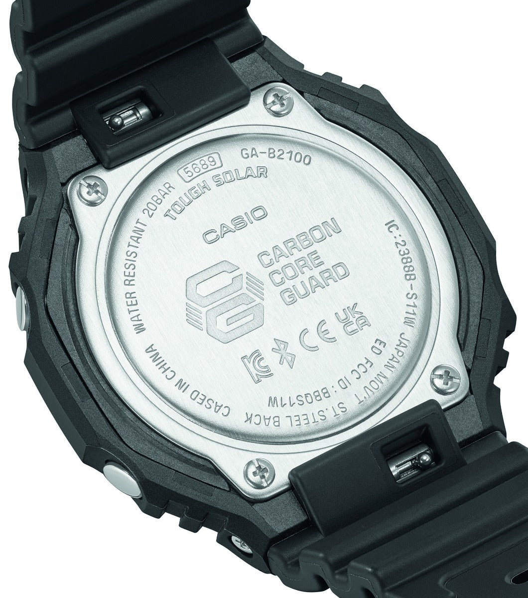Casio G-Shock Gwylio Analog-Ddigidol Dynion gyda Deial Du a Strap Ddu GA-B2100-1AER