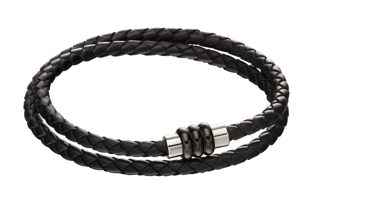 Fred Bennett Double Row Wrap-around Leather Bracelet B5133
