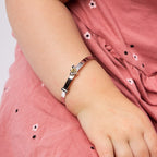 D for Diamond Enamel Bee Expanding Bangle with Real Diamond B5369