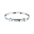 D for Diamond Glow in the Dark Star and Moon Bangle with Real Diamond B5542