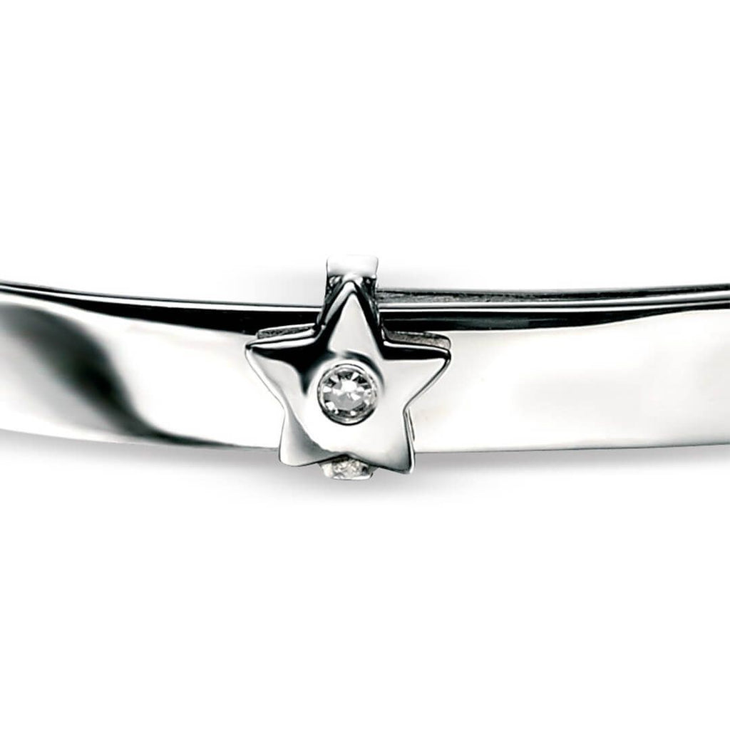 Bangle Ehangu Seren D am Ddiemwnt gyda Diemwnt Go iawn B772