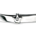 Bangle Ehangu Seren D am Ddiemwnt gyda Diemwnt Go iawn B772