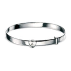 Bangle Ehangu Calon D For Diamond Gyda Diemwnt Go Iawn B773