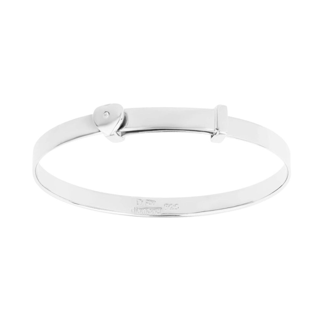 Bangle Ehangu Calon D For Diamond Gyda Diemwnt Go Iawn B773