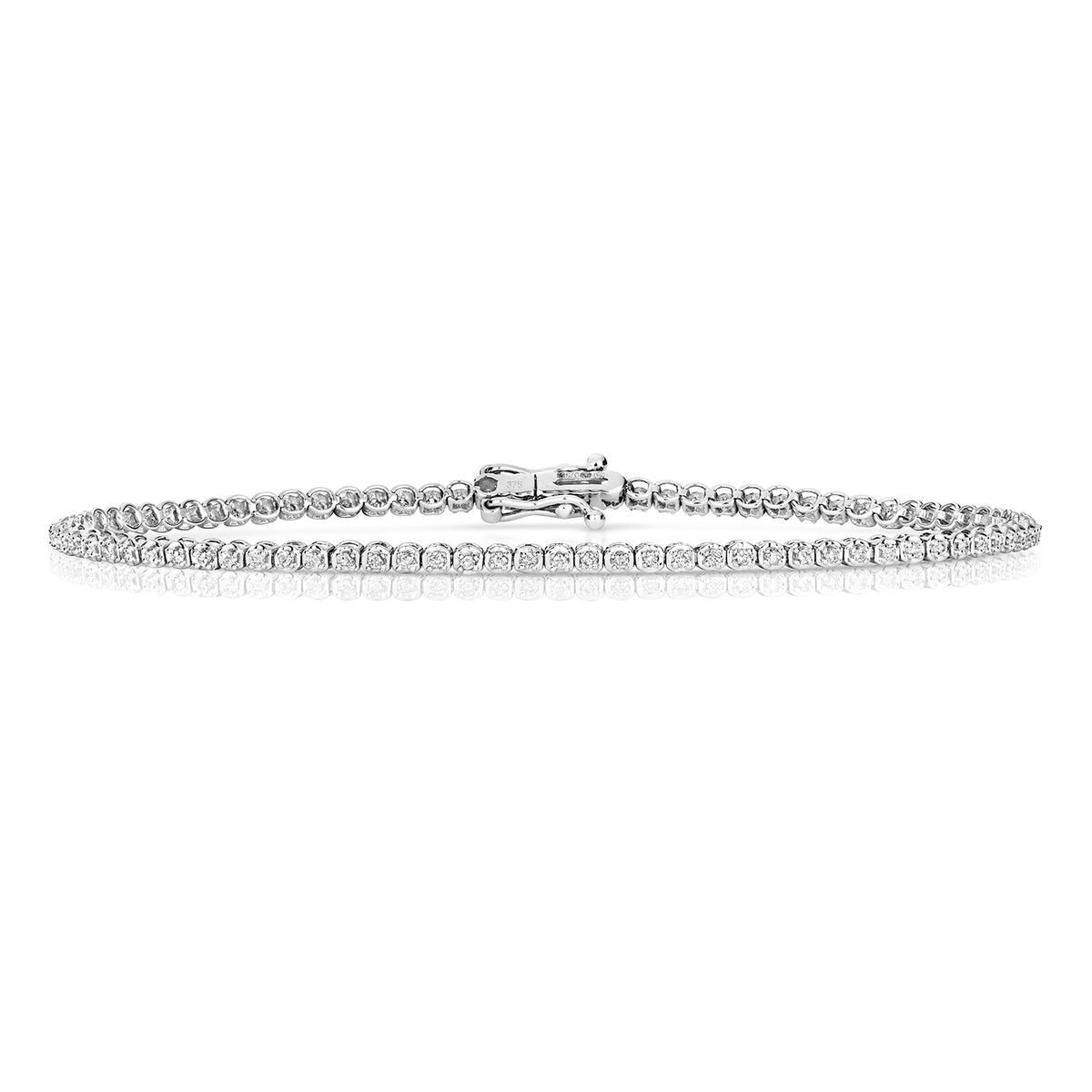 9ct White Gold Diamond Bracelet 0.33 CT