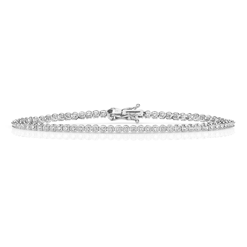 9ct White Gold Diamond Bracelet 0.75 CT