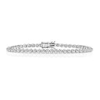 Breichled Ddiemwnt Aur Gwyn 9ct 1.5 CT