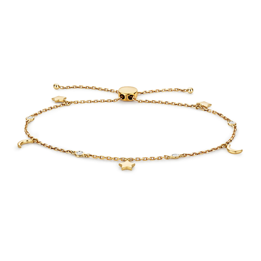 Breichled Ddiemwnt Aur Melyn 9ct 0.08 CT