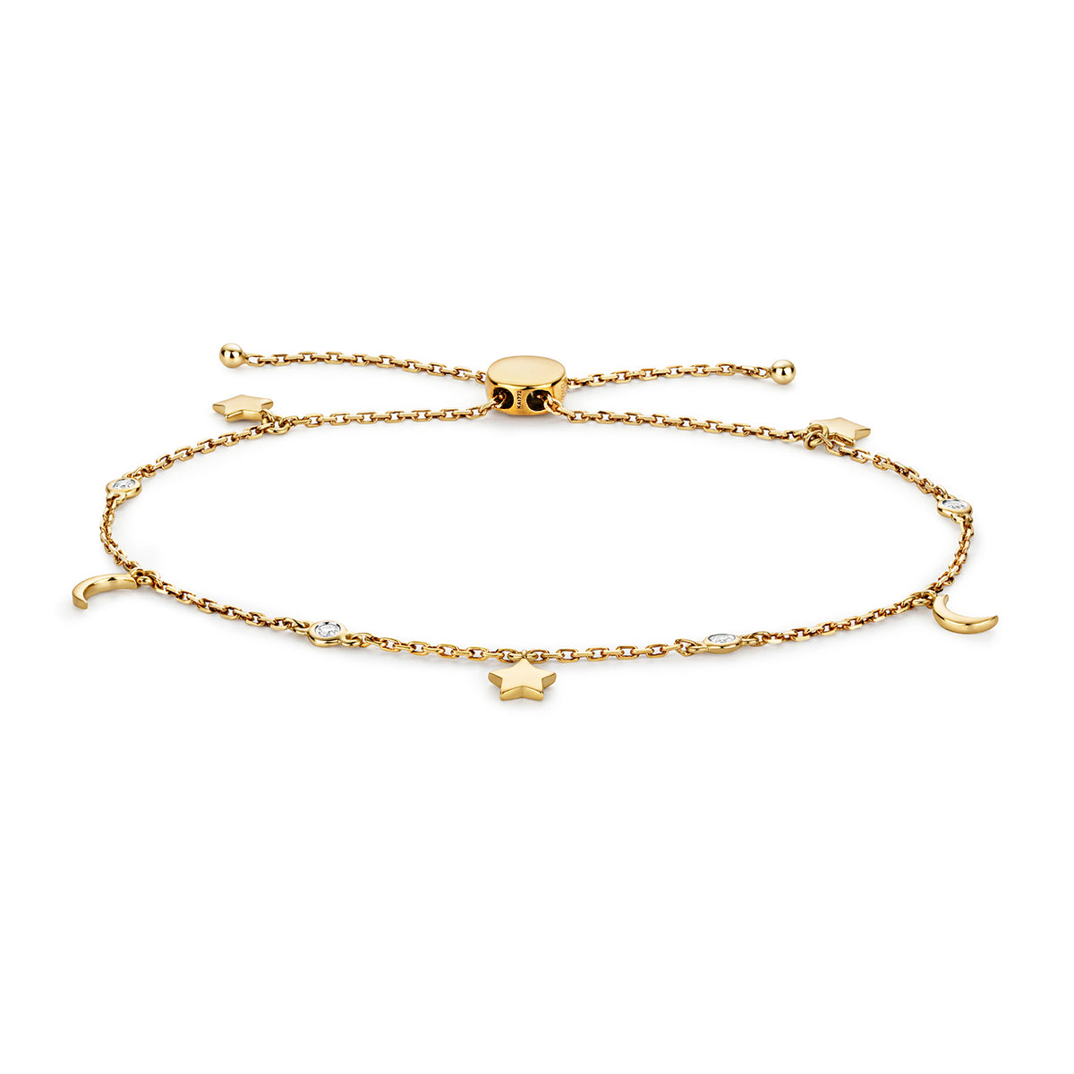 Breichled Ddiemwnt Aur Melyn 9ct 0.08 CT