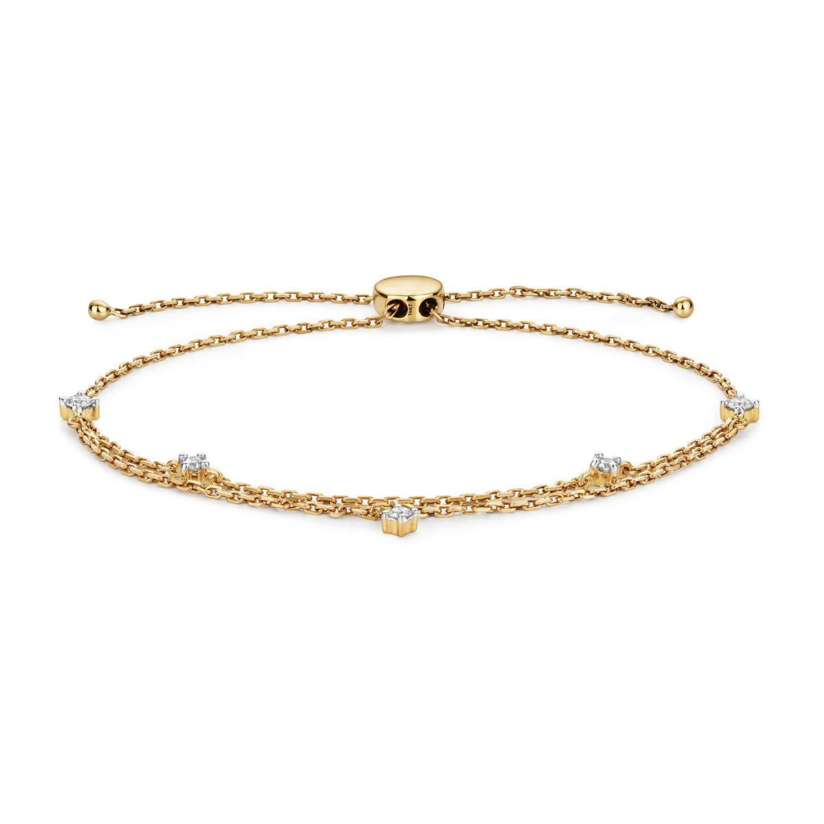 9ct Yellow Gold Diamond Bracelet 0.25 CT