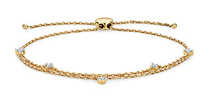 Breichled Ddiemwnt Aur Melyn 9ct 0.25 CT
