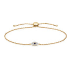 Breichled Ddiemwnt Aur Melyn 9ct 0.12 CT