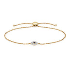 Breichled Ddiemwnt Aur Melyn 9ct 0.12 CT