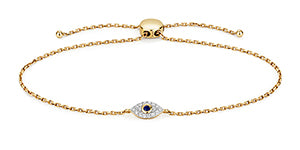 Breichled Ddiemwnt Aur Melyn 9ct 0.12 CT