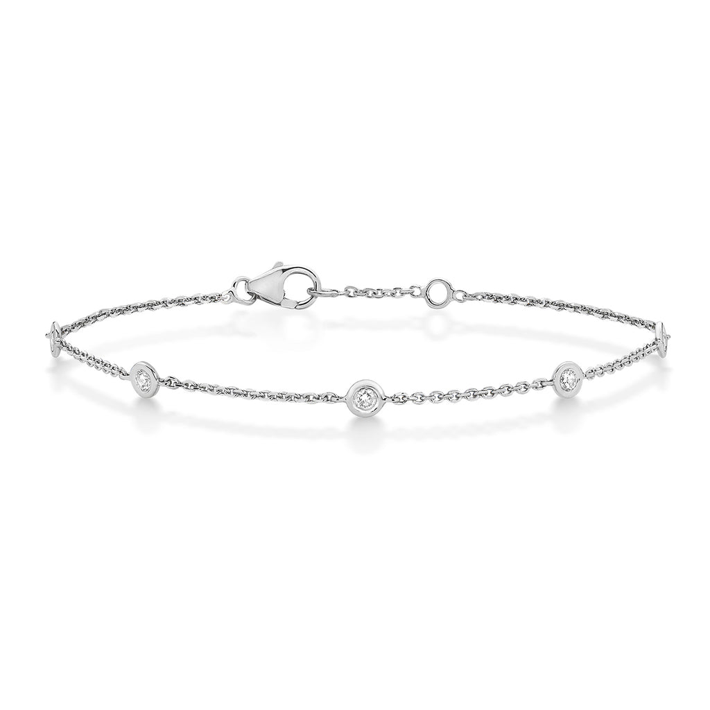 18ct White Gold Diamond Bracelet 0.35 CT