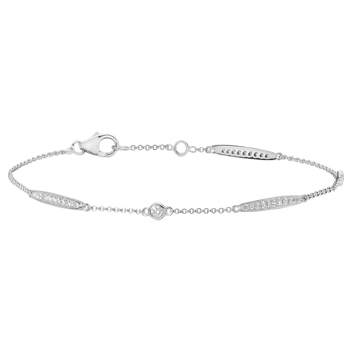 18ct White Gold Diamond Bracelet 0.31 CT