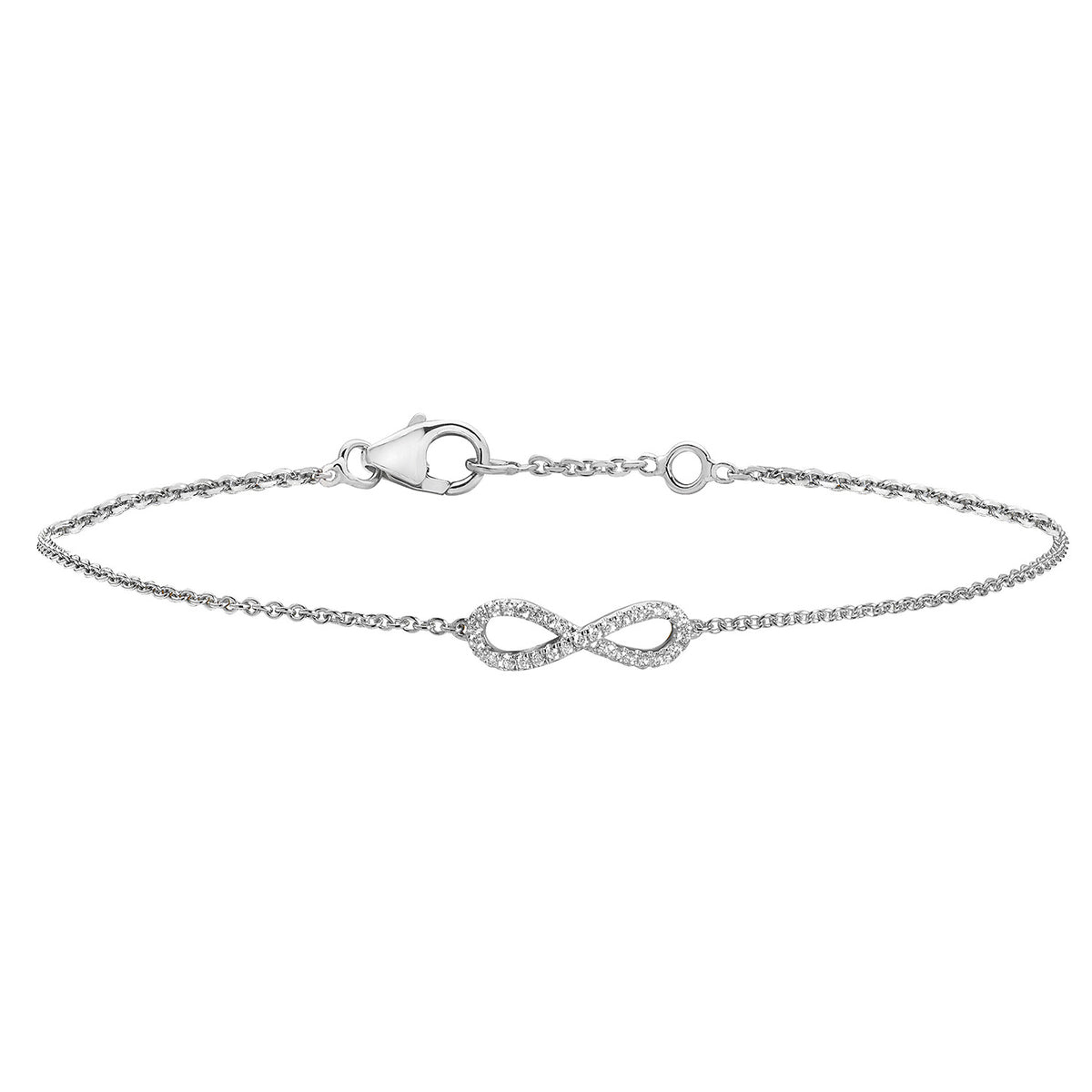 18ct White Gold Diamond Bracelet 0.09 CT