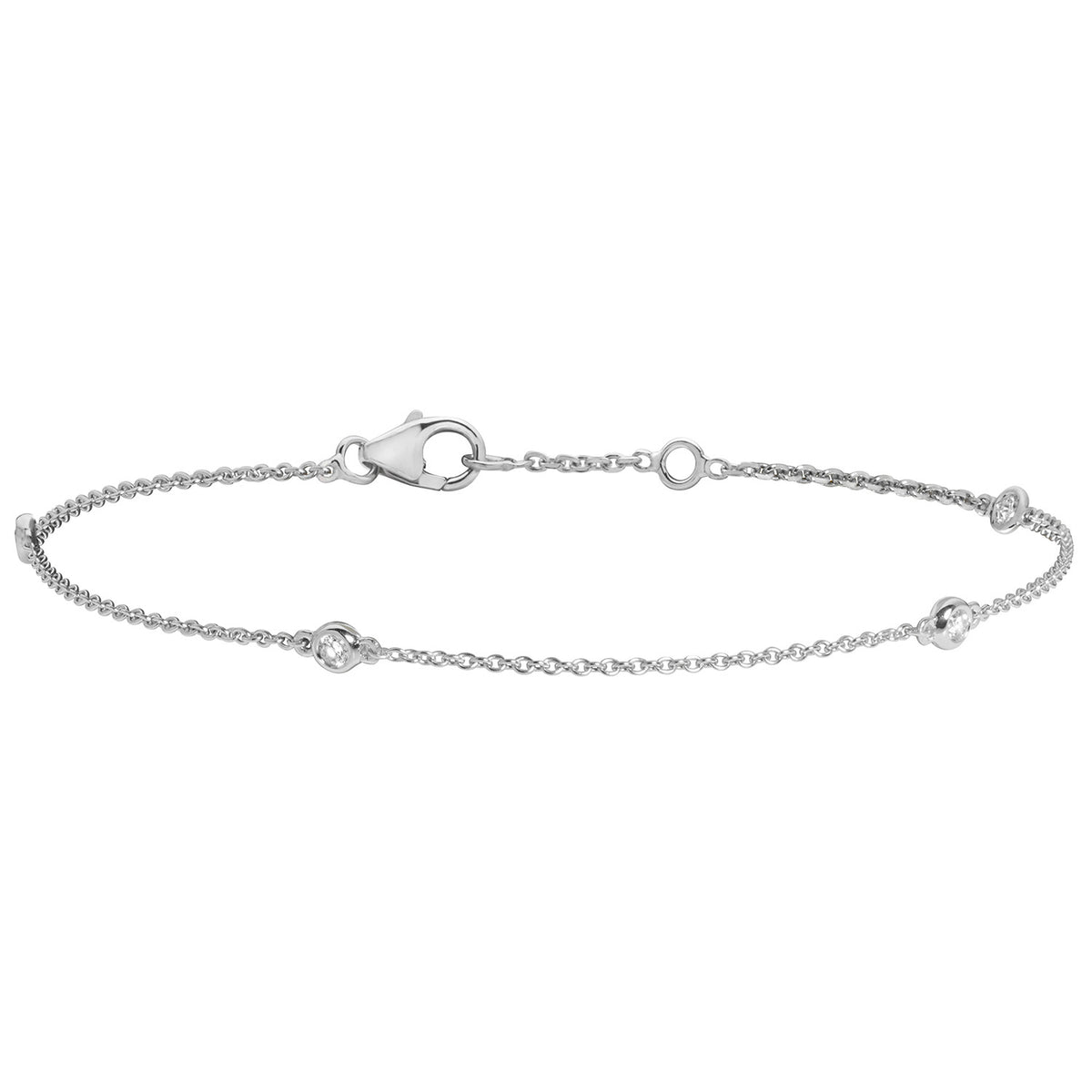 18ct White Gold Diamond Bracelet 0.16 CT