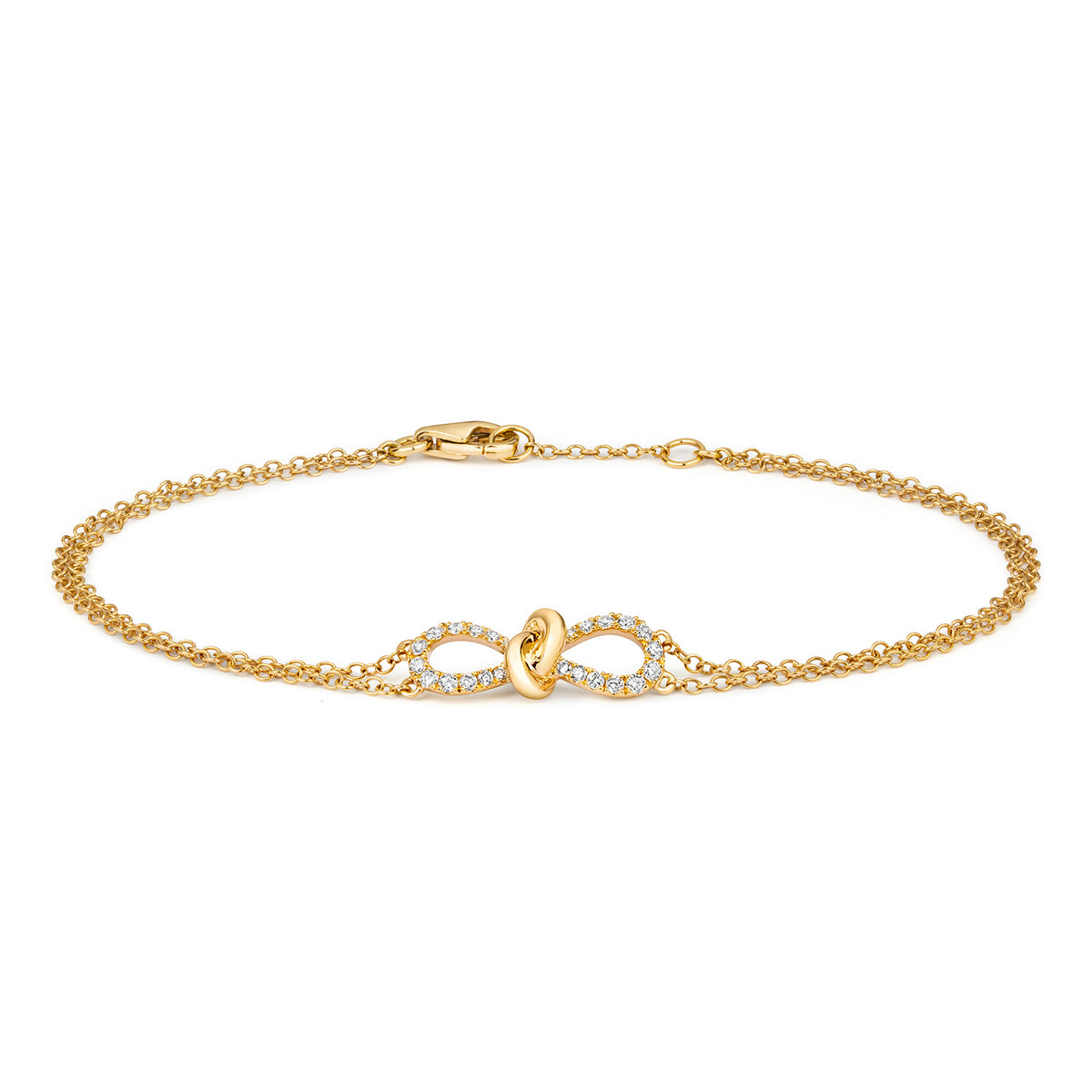 18ct Yellow Gold Diamond Bracelet 0.18 CT