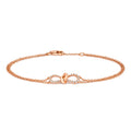 Breichled Ddiemwnt Aur Rhosyn 18k 0.19 CT