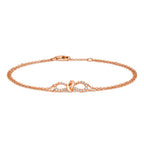 Breichled Ddiemwnt Aur Rhosyn 18k 0.19 CT
