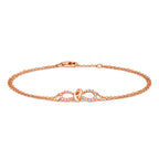 Breichled Ddiemwnt Aur Rhosyn 18k 0.19 CT