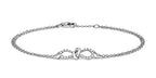 Breichled Ddiemwnt Aur Gwyn 18ct 0.19 CT