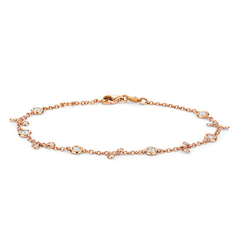18ct Rose Gold Diamond Bracelet 0.48 CT