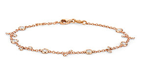 18ct Rose Gold Diamond Bracelet 0.48 CT