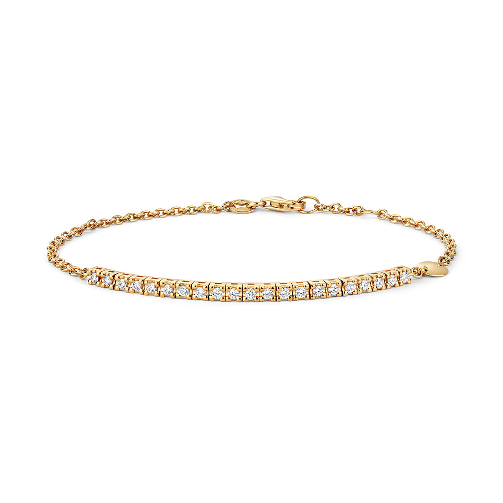 Breichled Ddiemwnt Aur Melyn 18k 0.38 CT